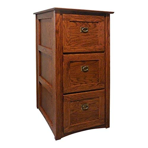 Authentic Mission Style Solid Oak 3 Drawer Filing Cabinet #330