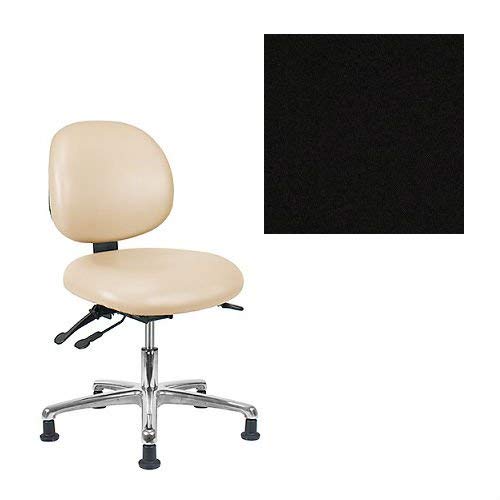 Office Master Classic Collection CL44MD Ergonomic Classic-Professional Stools - No Armrests - Grade 1 Fabric - Celestial Oberon Black 1200 PLUS Free Ergonomics eBook