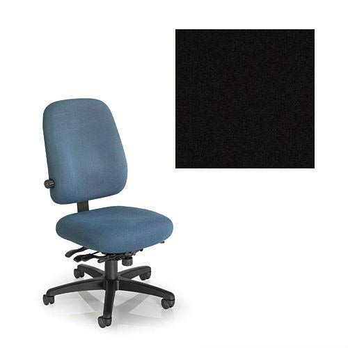 Office Master PT Collection PT78 Ergonomic Task Chair - No Armrests - Grade 1 Fabric - Celestial Oberon Black 1200 PLUS Free Ergonomics eBook