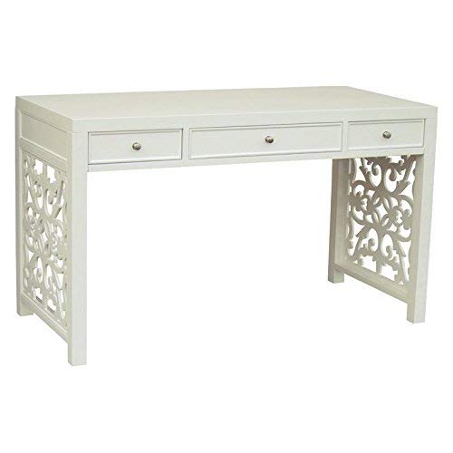 Home Fare White Fretwood Side Panel Desk