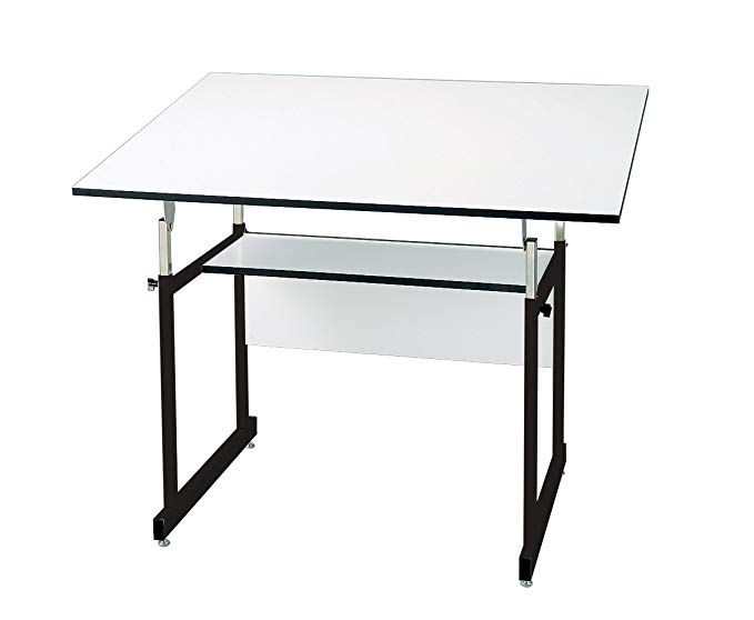 Alvin WorkMaster Jr. Table, Black Base White Top 31