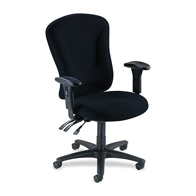 Lorell Managerial Task Chair, 26-3/4 by 26 by 48-1/4-Inch-51-Inch, Black