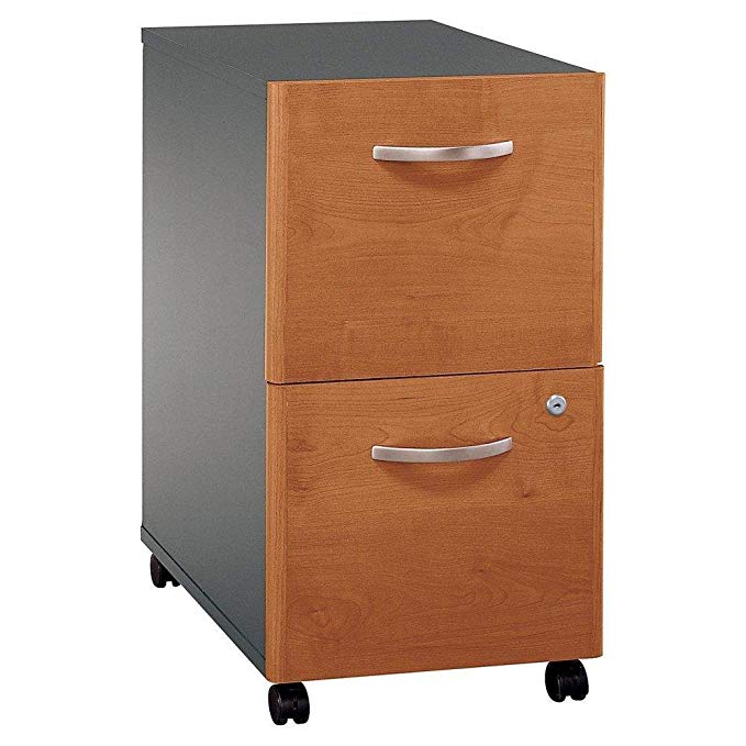 Bush Business Furniture Cherry & Black File Cabinet w Locking Drawer - Series C