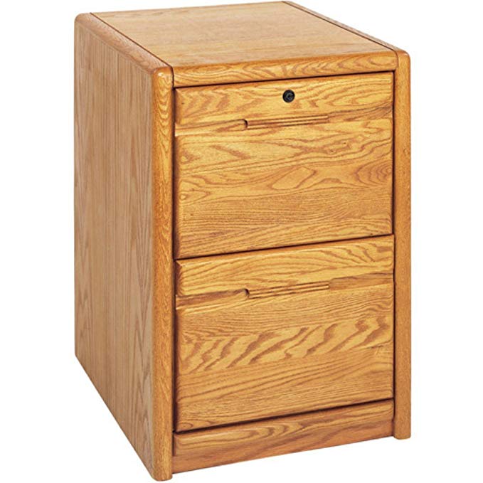 Martin Home Furnishings Contemporary Medium Oak 2 Drawer File Pedestal