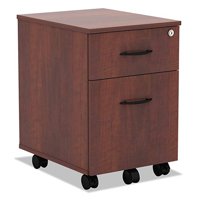 Alera ALEVABFMC Valencia Series Mobile B/F Pedestal, 15 7/8 x 19 1/8 x 22 7/8, Med. Cherry