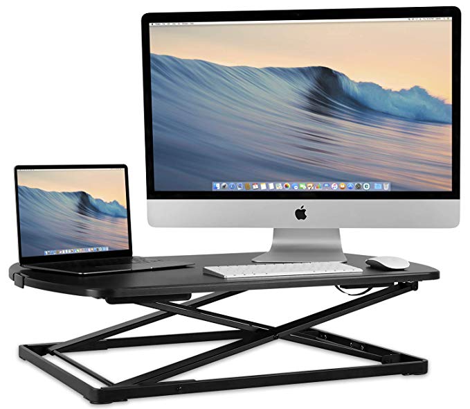 Mount-It! Ergonomic Standing Desk Converter, Preassembled Height Adjustable Sit Stand, 32