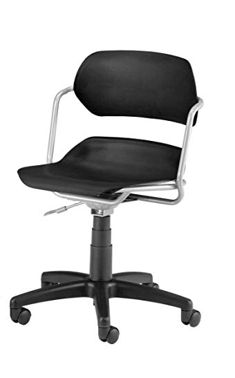 OFM 200-SLVR-BLK Martisa Series Silver Frame with Black Seat Plastic Task Chair