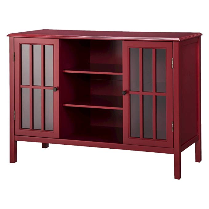 Windham 2 Door Cabinet with Center Shelves red