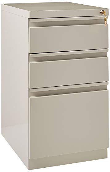 Hirsh 3 Drawer File Cabinet in Light Gray