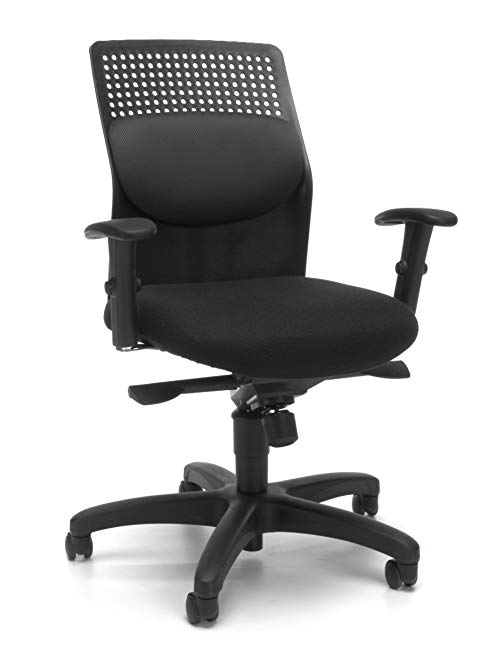 OFM AirFlo Series Executive Task Chair - Ergonomic Work Chair, Gray (650-M12)