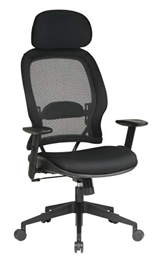 Air Grid Mesh Chair with Headrest PNo: 55403