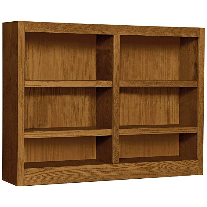 Midas Six Shelf Double Bookcase 36