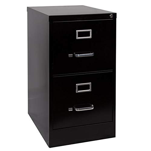 Pemberly Row 2 Drawer Letter File Cabinet in Black