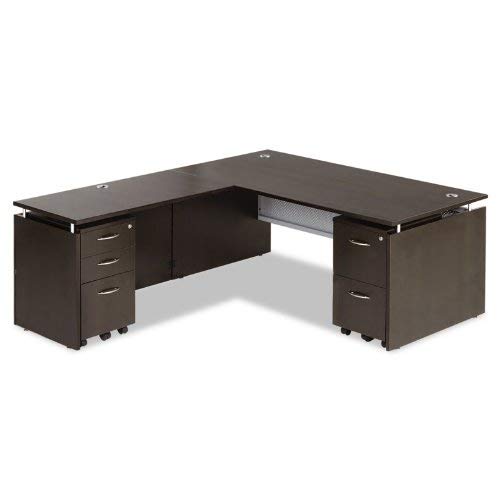 4pc L Shape Modern Contemporary Executive Office Desk Set, #AL-SED-L1