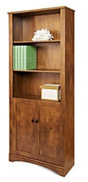 Realspace Dawson 5-Shelf Bookcase With Doors, 72