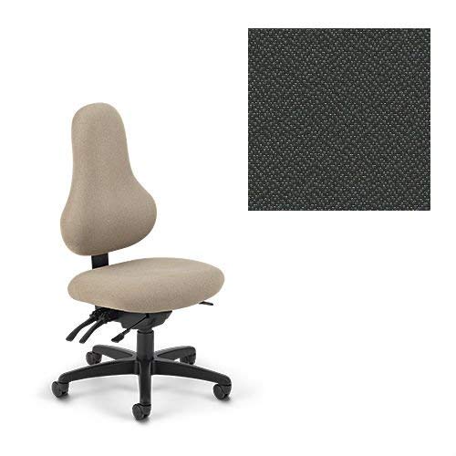 Office Master Discovery Collection DB57 Ergonomic Pear-Shaped backrest Chair - No Armrests - Grade 1 Fabric - Spice Pepper Grey 1161 PLUS Free Ergonomics eBook