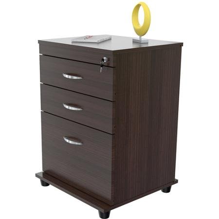 Generic Inval Uffici Collection Commercial Grade 3-drawer Mobile File Cabinet, Espresso-wengue Finish