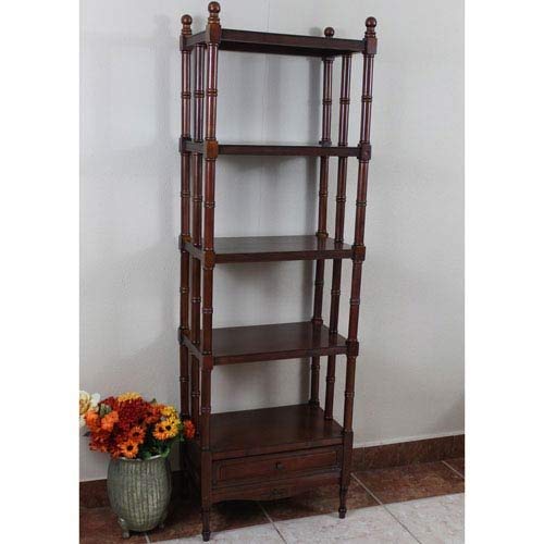 International Caravan ZM-3802-ST-IC Furniture Piece Windsor 5-Tier Bookshelf