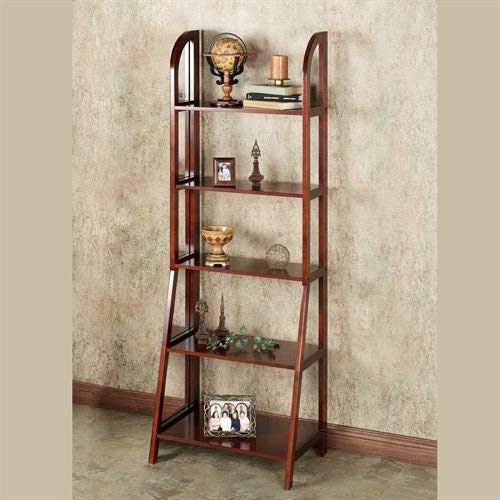 Touch of Class Kimber Tall Ladder Shelf Only Classic Cherry 5 Shelf