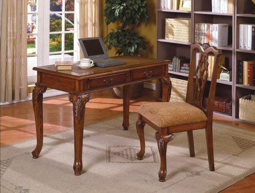 New Dirty Oak Finish Secretary Writing Desk with Chair