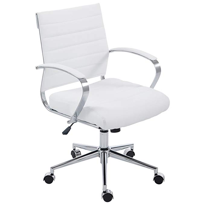 POLY & BARK EM-252-WHI Tremaine Office Chair, White