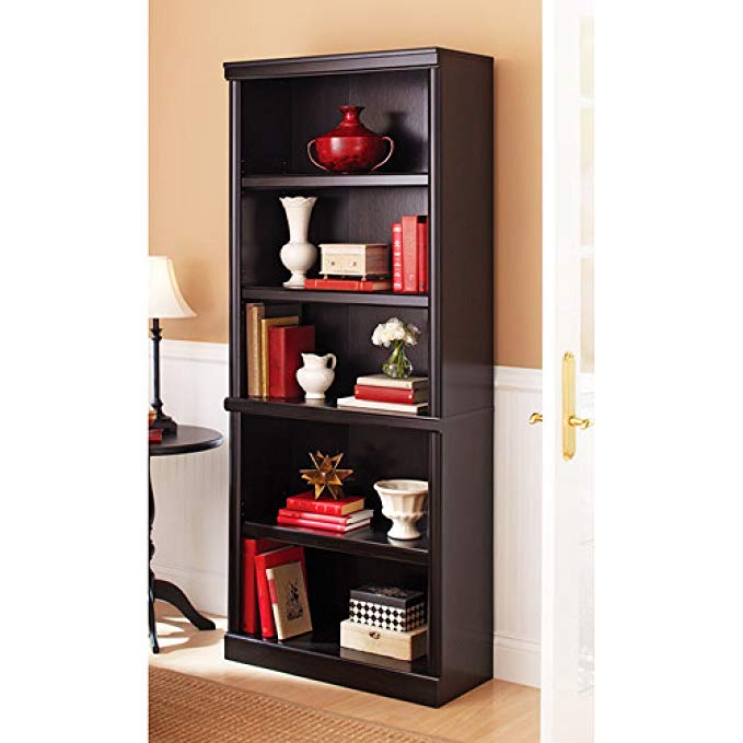 Ashwood Road 5-Shelf Narrow Bookcase (Estate Black)