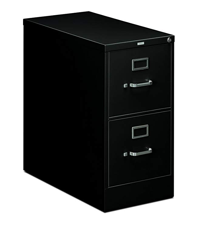 HON 212PP 210 Series 28-1/2-Inch 2-Drawer Full-Suspension Letter File, Black