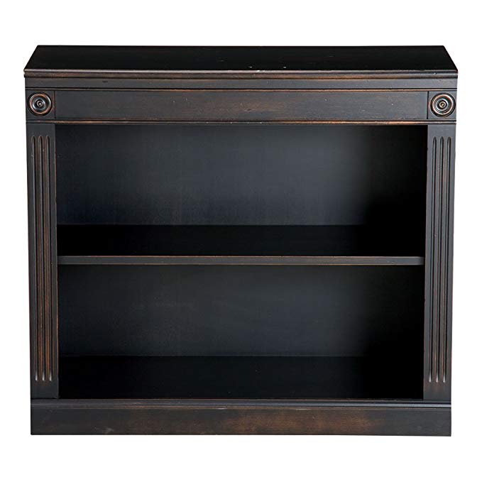 Ethan Allen Crawford Low Bookcase, Charcoal