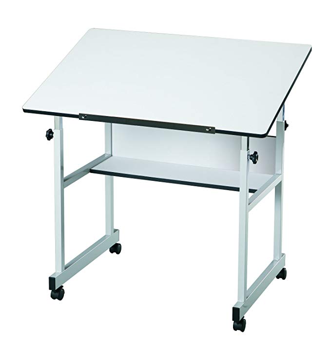 Alvin Table Gray Base with White Top (MM36-5)