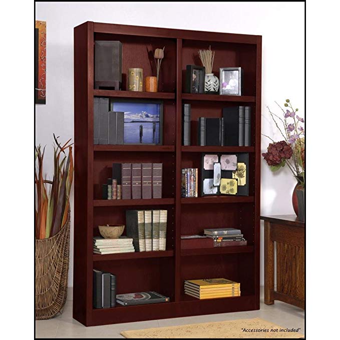 Wooden Bookshelves Double Wide 72