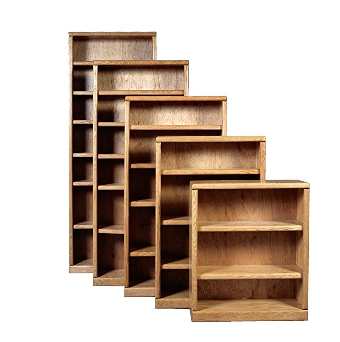 Bull Nose Bookcase (Two Shelves) Golden Oak