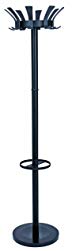 Alba Traditional Floor Coat Stand, High Capacity, Black (PMKRONY)