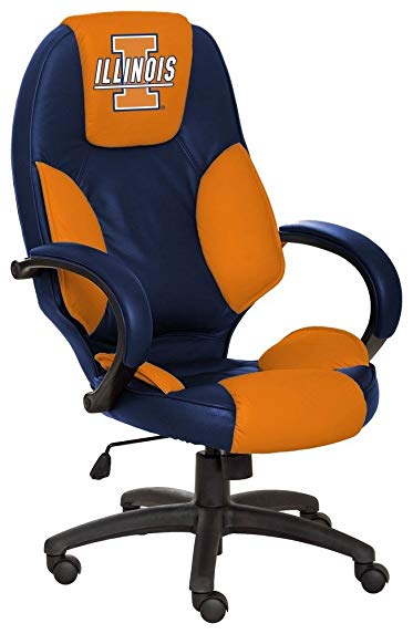 NCAA College Illinois Fighting Illini Leather Executive Office Chair