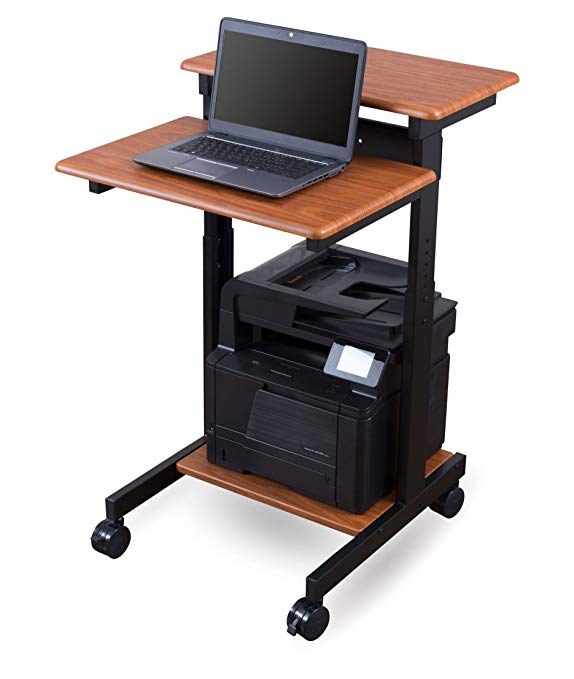 Mobile Ergonomic Stand up Desk Computer Workstation (24