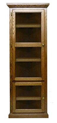 Forest Designs Traditional Corner Bookcase with Glass Doors: 72H (27 X 27 f/Corner) 72h Black Alder