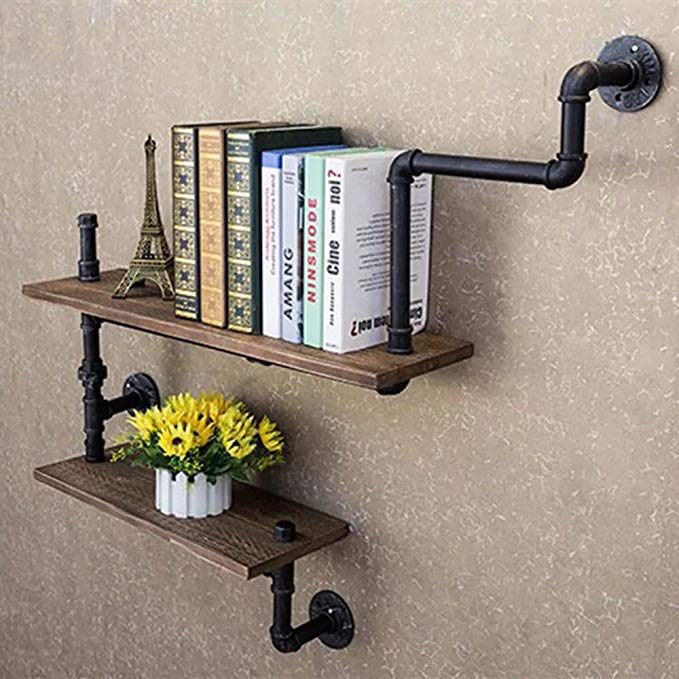 Reclaimed Wood & Industrial DIY Pipes Shelves Steampunk Rustic Urban bookshelf