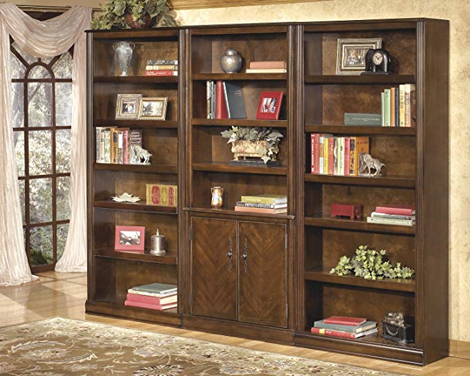 Hamrown Medium Brown 3PC Bookcase set