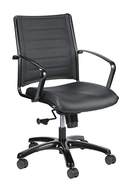 Eurotech Seating Europa Titanium LE222TNM-BLKL Mid Back Chair, Black