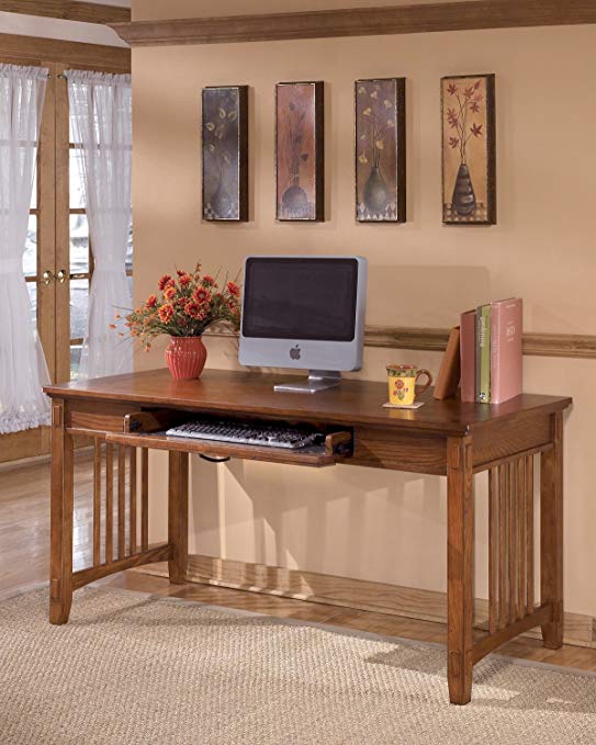 Crossingland Medium Brown Home Office Large Leg Desk