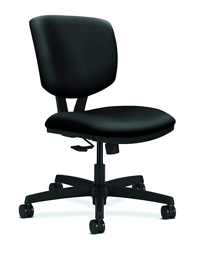 HON Volt Synchro-Tilt Task Chair for Office or Computer Desk, Black Polyurethane