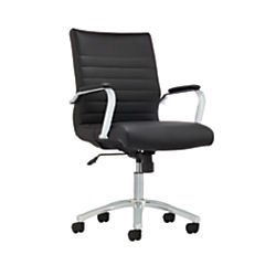 Realspace(R) Winsley Mid-Back Chair, Black