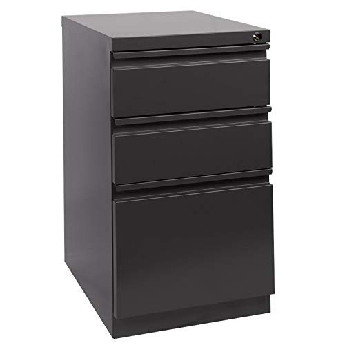 Pemberly Row 3 Drawer Mobile File Cabinet File in Black