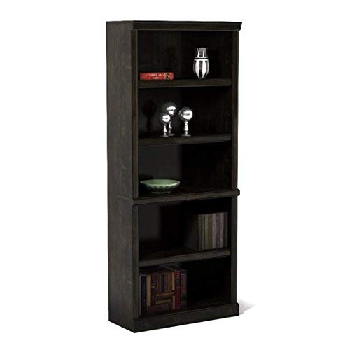 Better Homes and Gardens Wood Composite 5-Shelf Bookcase in Estate Black Finish