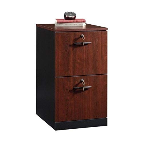 Sauder 419610 Via 2-Drawer Pedestal, Classic Cherry Finish