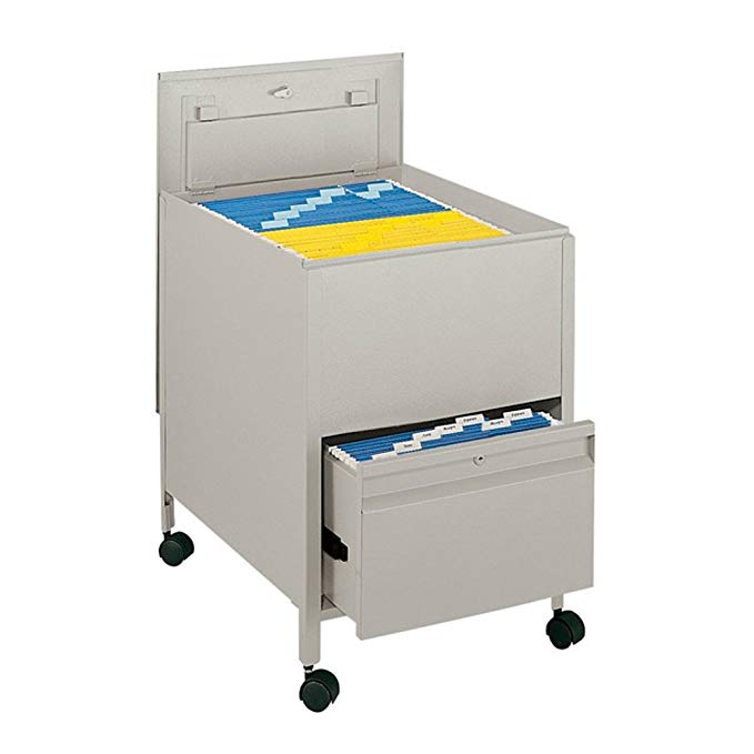 Safco 5365PT Locking Mobile Tub File with Drawer Legal Size 20w x 25 1/2d x 27 3/4h Putty