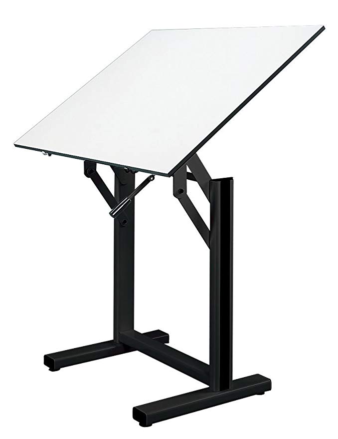 Alvin EN42-3 Ensign Table, Black Base White Top (31