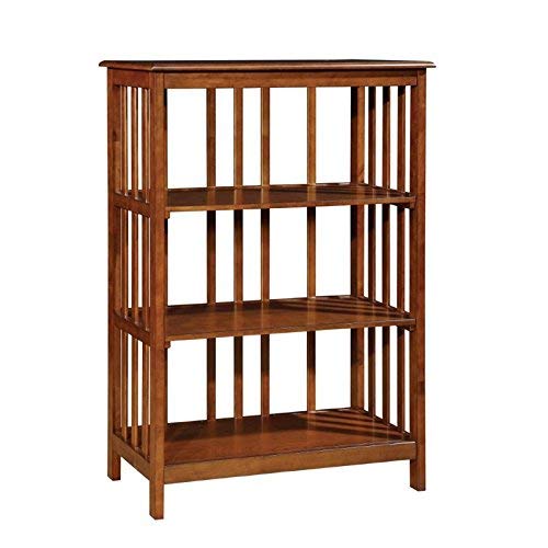 Furniture of America Lester 3 Shelf Bookcase in Oak