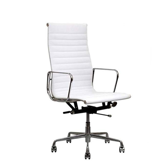 Fine Mod FMI1161-WHITE Modern Conference Office Chair High Back, White