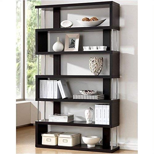 Bowery Hill Modern Bookcase in Dark Brown