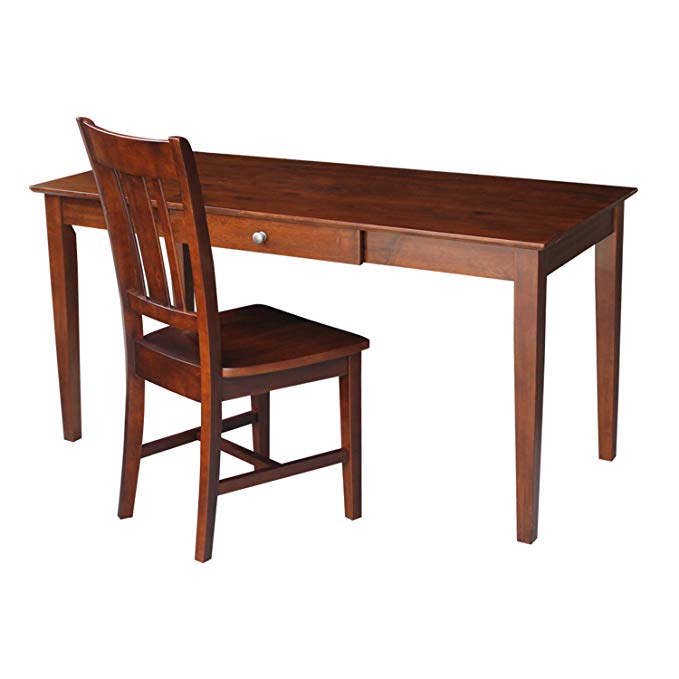 International Concepts Large Size Desk with Drawer and Chair